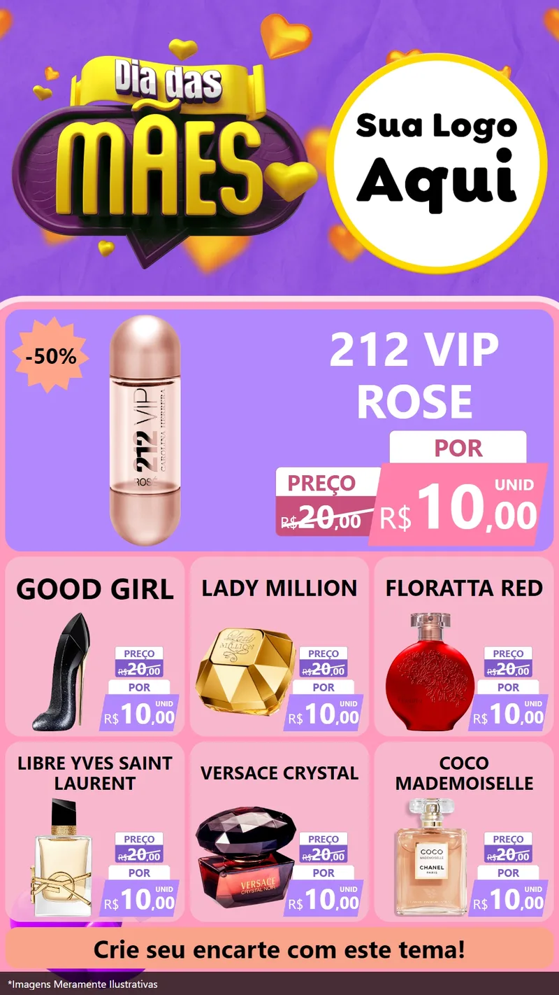 Modelo de Rede Social para Stories com o tema Dia das Mães para Perfumes