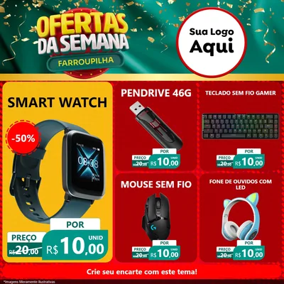 Modelo de Rede Social para Feed Facebook com o tema Ofertas da Semana Farroupilha para Informática