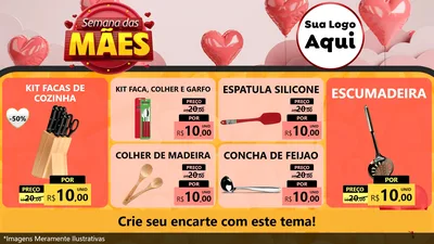 Modelo de TV para TV Horizontal com o tema Semana das Mães para Utilidades Domésticas