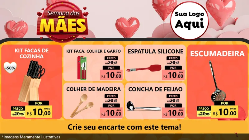 Modelo de TV para TV Horizontal com o tema Semana das Mães para Utilidades Domésticas