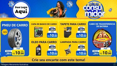 Modelo de TV para TV Horizontal com o tema Mês do Consumidor para Auto peças