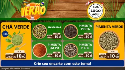 Modelo de TV para TV Horizontal com o tema Verão para Produtos Naturais