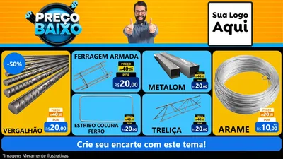 Modelo de TV para TV Horizontal com o tema Preço Baixo para Ferragens