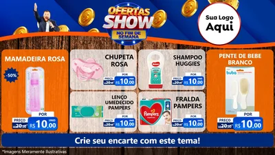 Modelo de TV para TV Horizontal com o tema Ofertas Show No Fim De Semana para Bebês
