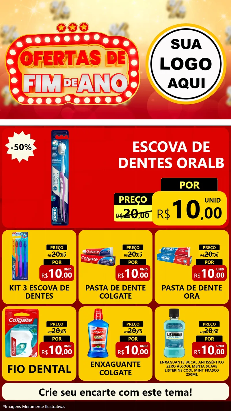 Modelo de Rede Social para Stories com o tema Ofertas de Fim de Ano para Higiene Pessoal