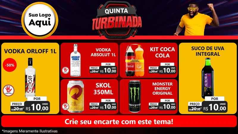 Modelo de TV para TV Horizontal com o tema Quinta Turbinada para Distribuidora de bebidas
