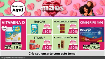 Modelo de TV para TV Horizontal com o tema Dia das Mães para Farmácia
