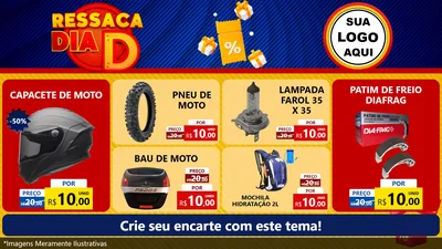 Modelo de TV para TV Horizontal com o tema Ressaca Dia D para Moto peças