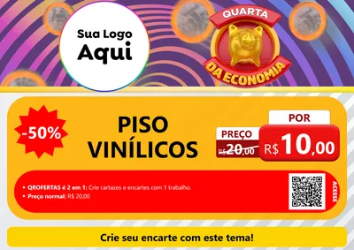 Modelo de Cartaz para Cartaz A4 Horizontal com o tema Quarta da Economia para Material para Construção