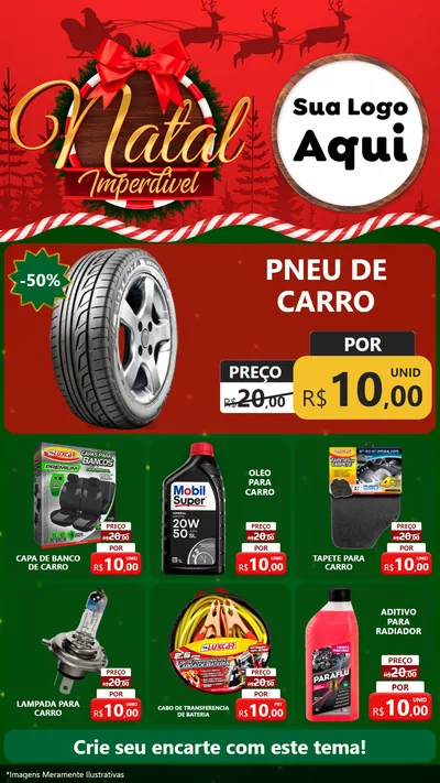 Modelo de Rede Social para Stories com o tema Natal Imperdível para Auto peças