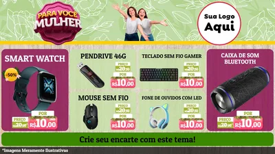 Modelo de TV para TV Horizontal com o tema Para Você Mulher para Informática