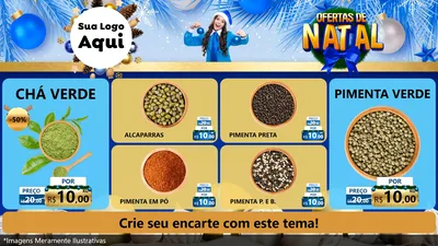 Modelo de TV para TV Horizontal com o tema Ofertas de Natal para Produtos Naturais