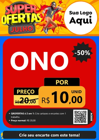 Modelo de Cartaz para Cartaz A4 Vertical com o tema Super Ofertas Julho para Óticas