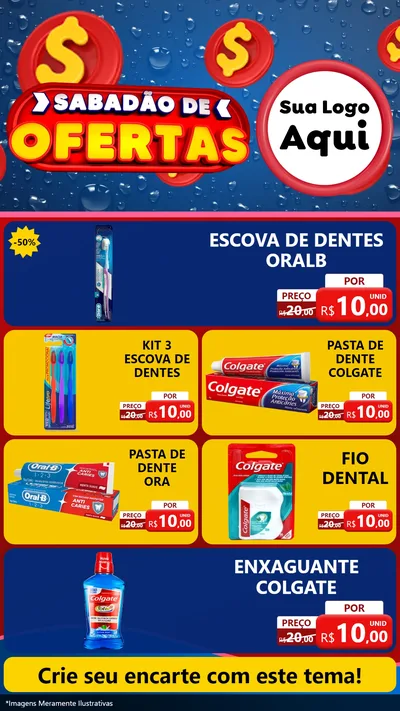 Modelo de TV para TV Vertical com o tema Sabadão de Ofertas para Higiene Pessoal