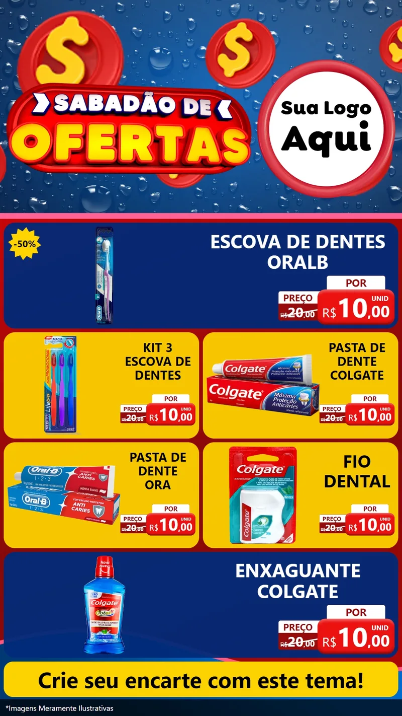 Modelo de TV para TV Vertical com o tema Sabadão de Ofertas para Higiene Pessoal