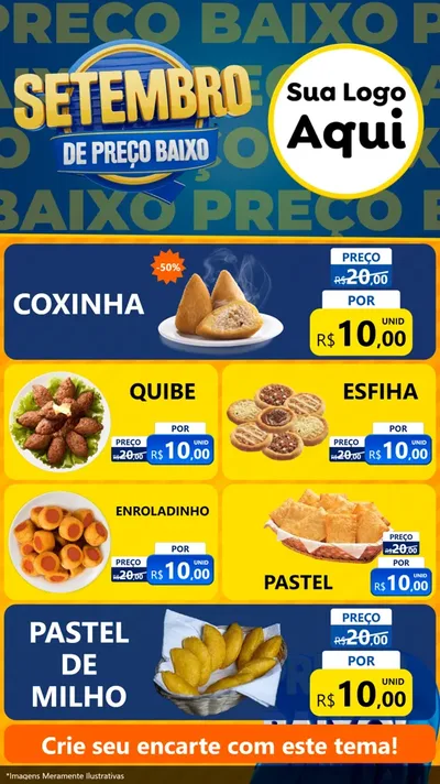 Modelo de TV para TV Vertical com o tema Setembro De Preço Baixo para Salgadaria