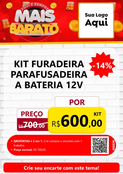 Modelo de Cartaz para Cartaz A4 Vertical com o tema Mais Barato para Maquinas e Ferramentas
