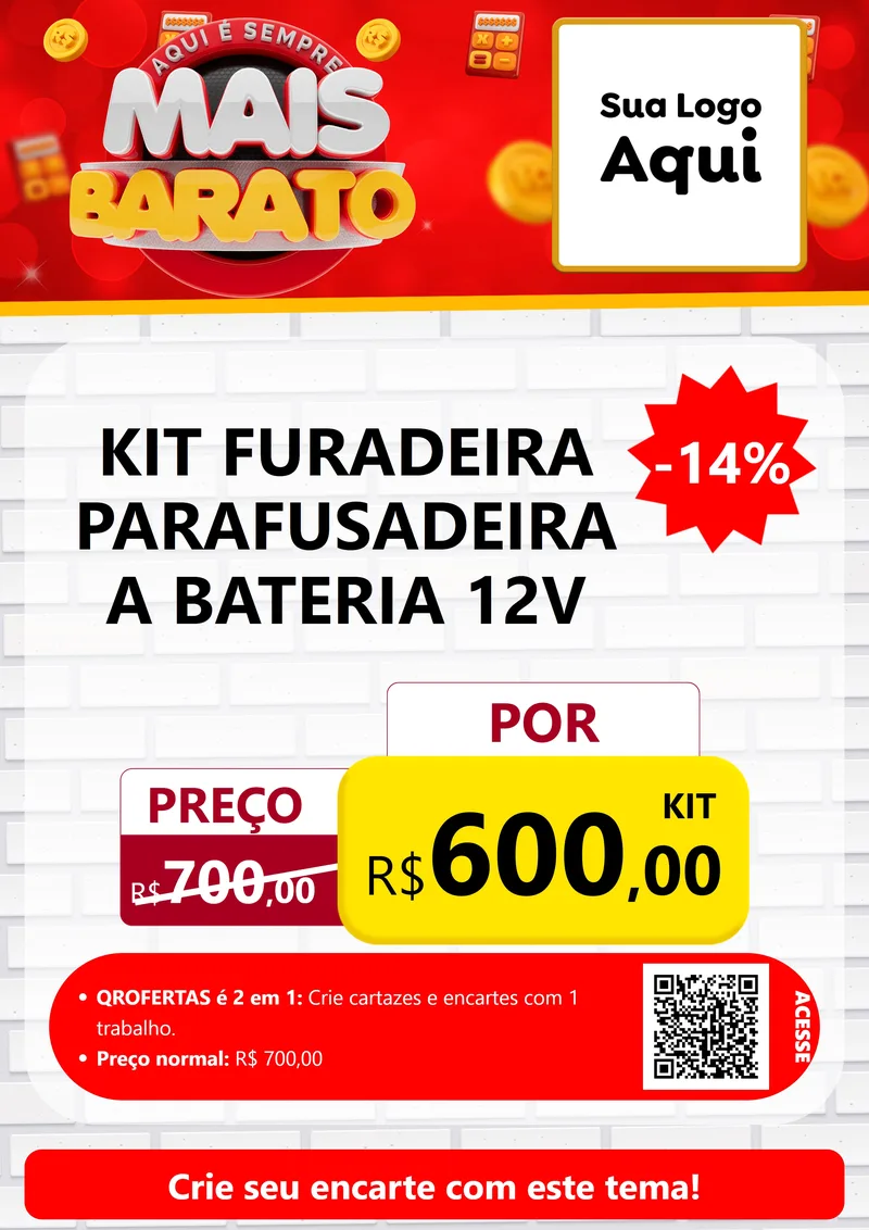 Modelo de Cartaz para Cartaz A4 Vertical com o tema Mais Barato para Maquinas e Ferramentas
