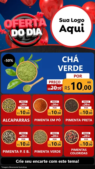 Modelo de Rede Social para Stories com o tema Oferta do Dia para Produtos Naturais