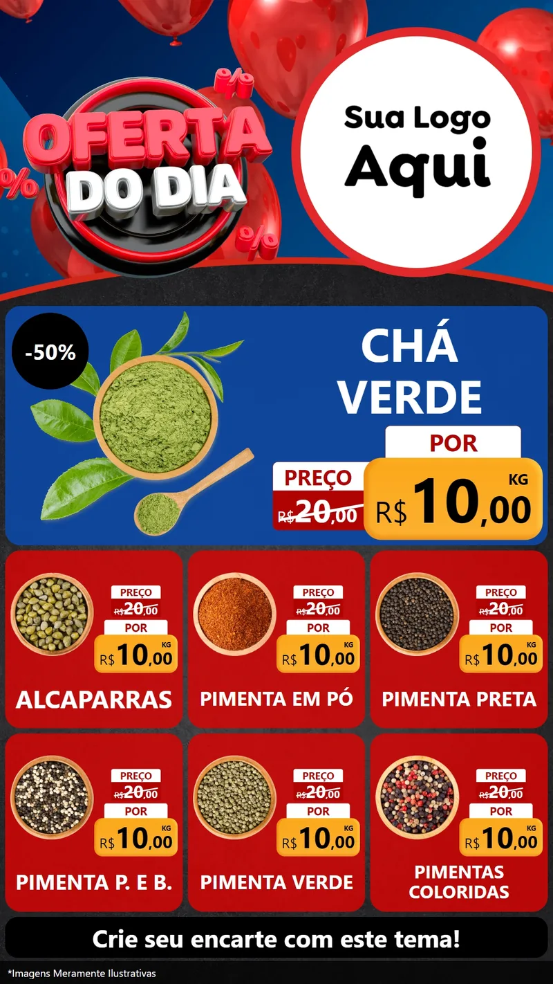 Modelo de Rede Social para Stories com o tema Oferta do Dia para Produtos Naturais