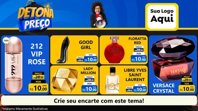 Modelo de TV para TV Horizontal com o tema Detona Preços para Perfumes