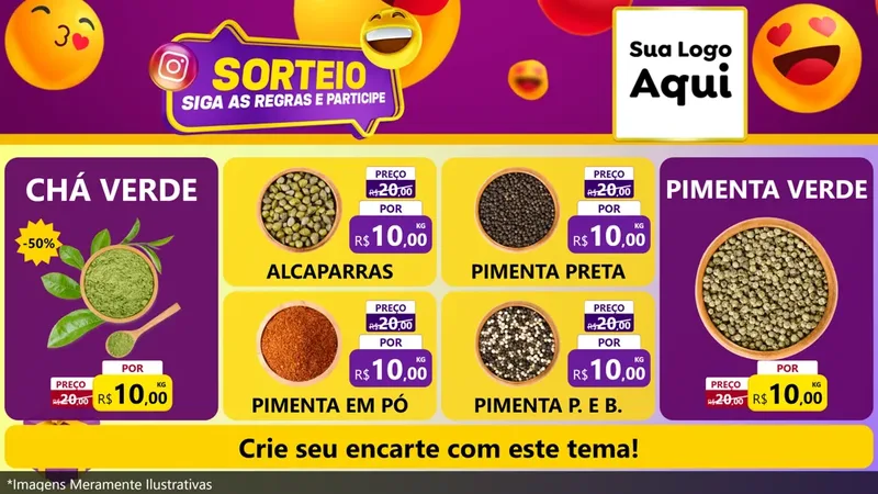 Modelo de TV para TV Horizontal com o tema Sorteio para Produtos Naturais