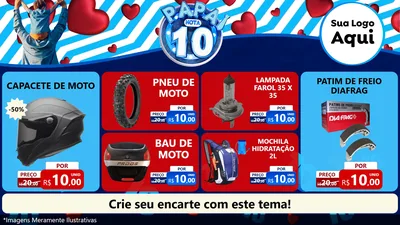 Modelo de TV para TV Horizontal com o tema Papai Nota 10 para Moto peças