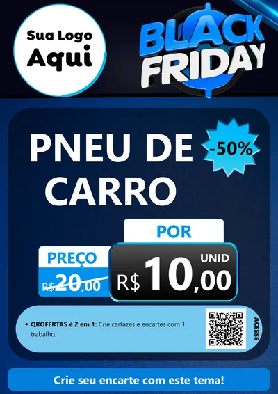 Modelo de Cartaz para Cartaz A4 Vertical com o tema Black Friday para Auto peças