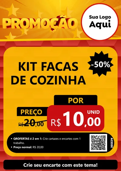 Modelo de Cartaz para Cartaz A4 Vertical com o tema Promoção para Utilidades Domésticas