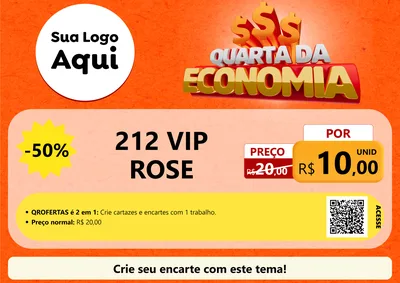 Modelo de Cartaz para Cartaz A4 Horizontal com o tema Quarta da Economia para Perfumes
