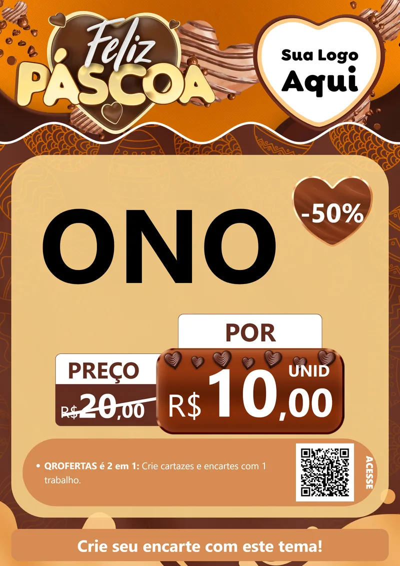 Modelo de Cartaz para Cartaz A4 Vertical com o tema Feliz Páscoa para Óticas