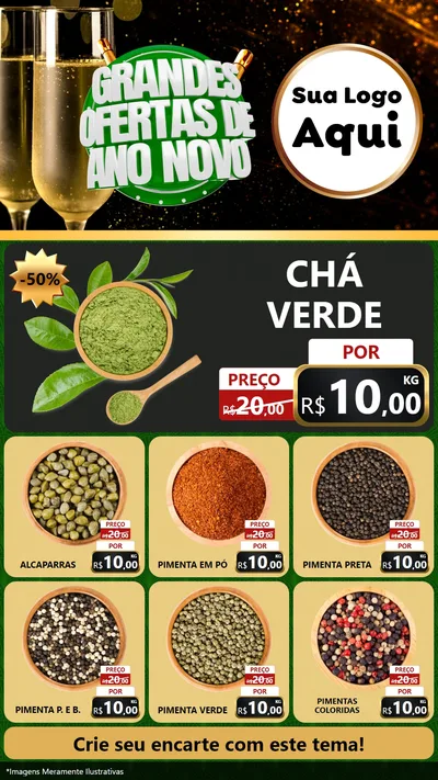 Modelo de Rede Social para Stories com o tema Grandes Ofertas de Ano Novo para Produtos Naturais