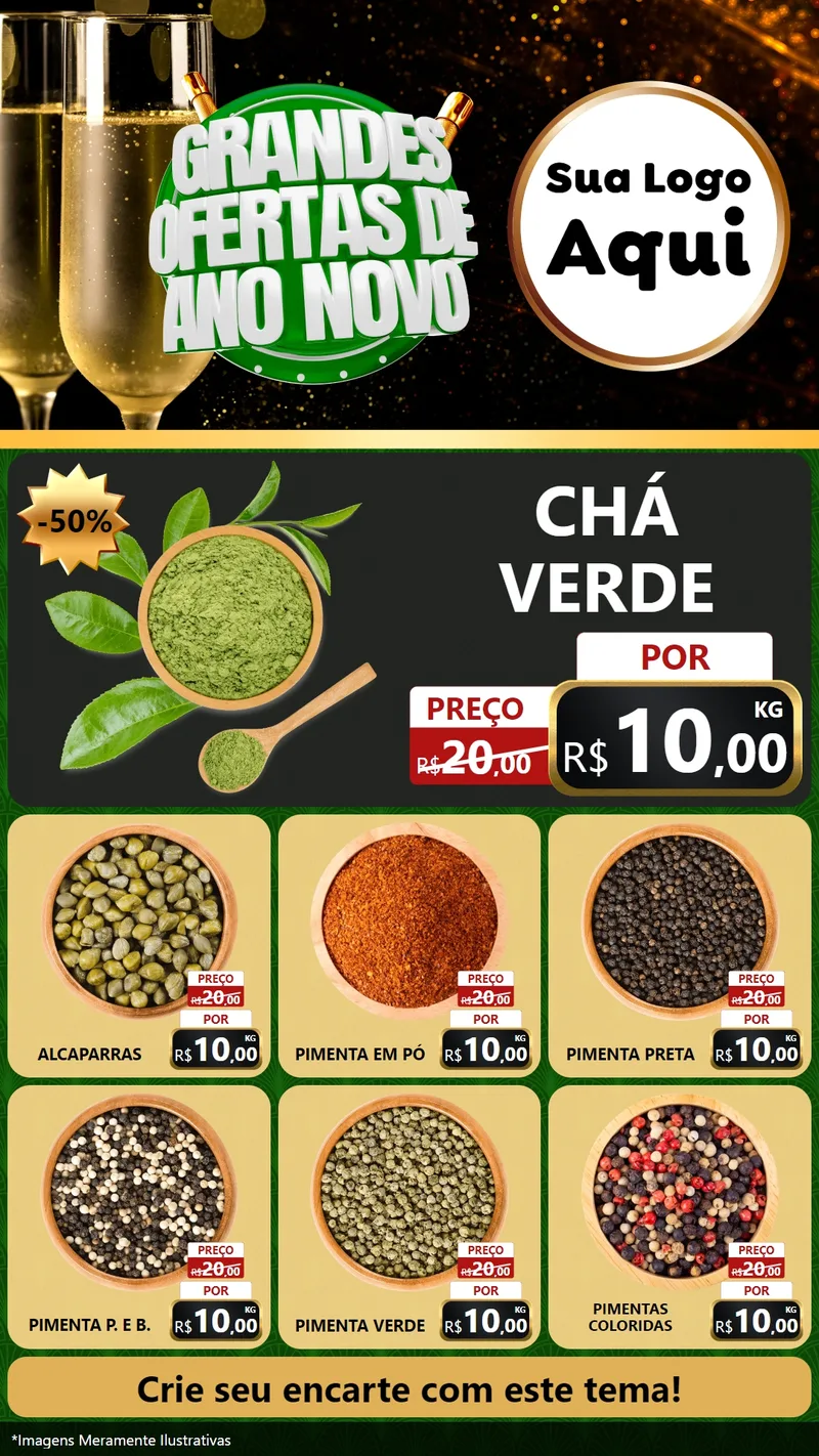 Modelo de Rede Social para Stories com o tema Grandes Ofertas de Ano Novo para Produtos Naturais