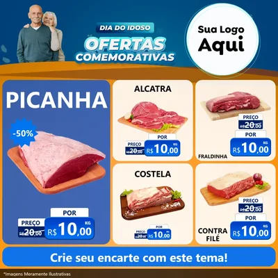 Modelo de Rede Social para Feed Facebook com o tema Dia do Idoso