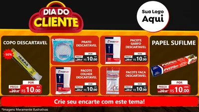 Modelo de TV para TV Horizontal com o tema Dia do Cliente para Embalagens