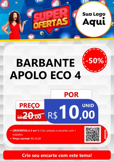 Modelo de Cartaz para Cartaz A4 Vertical com o tema Super Ofertas para Armarinho e Aviamentos