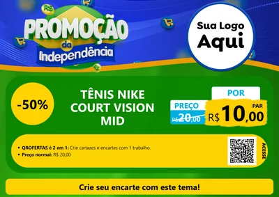 Modelo de Cartaz para Cartaz A4 Horizontal com o tema Promoção da Independência para Calçados