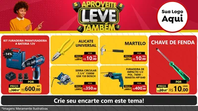 Modelo de TV para TV Horizontal com o tema Aproveite e Leve Também para Maquinas e Ferramentas