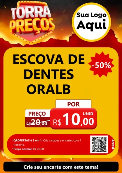 Modelo de Cartaz para Cartaz A4 Vertical com o tema Torra Preços para Higiene Pessoal