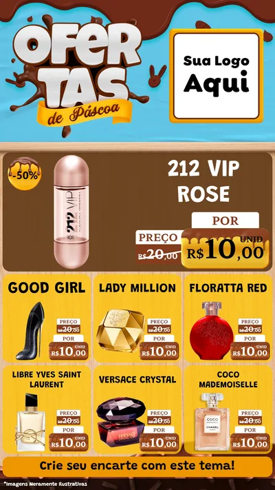 Modelo de Rede Social para Stories com o tema Ofertas de Páscoa para Perfumes
