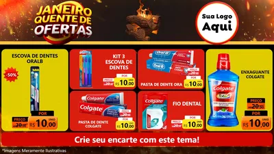 Modelo de TV para TV Horizontal com o tema Janeiro Quente de Ofertas para Higiene Pessoal