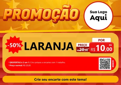 Modelo de Cartaz para Cartaz A4 Horizontal com o tema Promoção para Hortifrúti