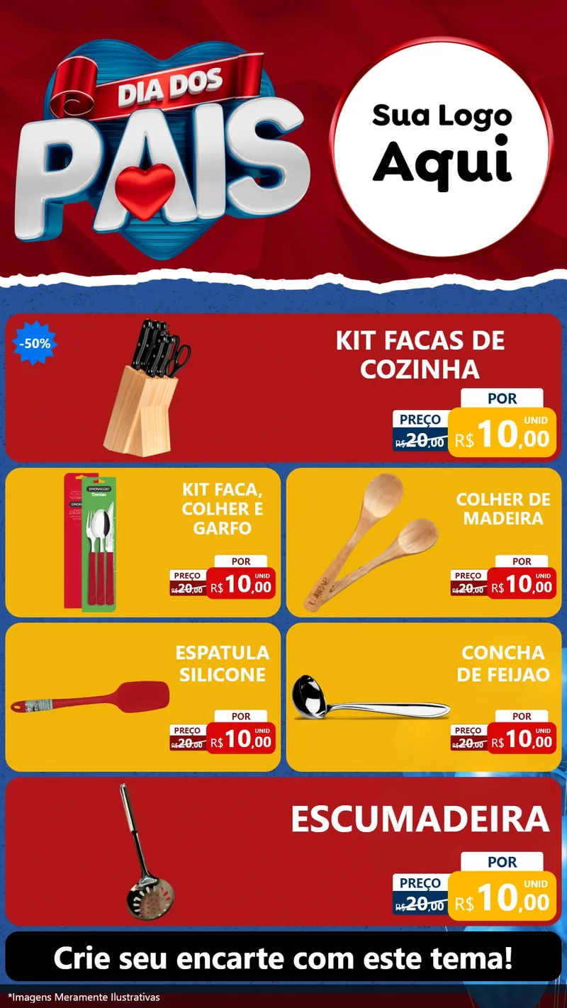 Modelo de TV para TV Vertical com o tema Dia dos Pais para Utilidades Domésticas