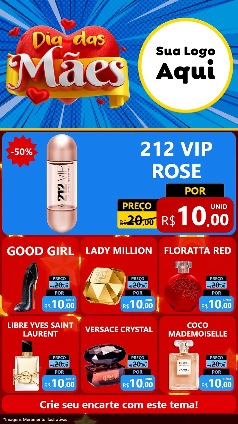 Modelo de Rede Social para Stories com o tema Dia das Mães para Perfumes