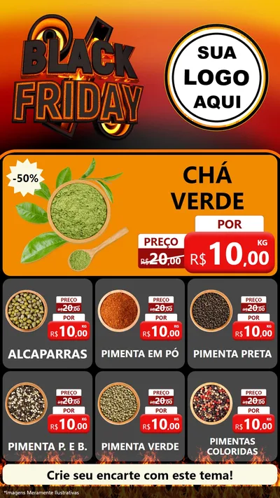 Modelo de Rede Social para Stories com o tema Black Friday para Produtos Naturais