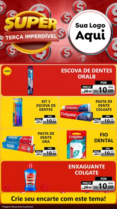 Modelo de TV para TV Vertical com o tema Super Terça Imperdível para Higiene Pessoal