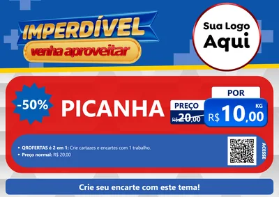Modelo de Cartaz para Cartaz A4 Horizontal com o tema Imperdível para Açougue