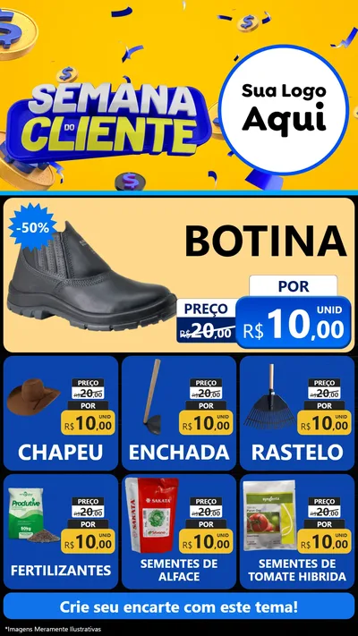 Modelo de Rede Social para Stories com o tema Semana do Cliente para Agropecuária