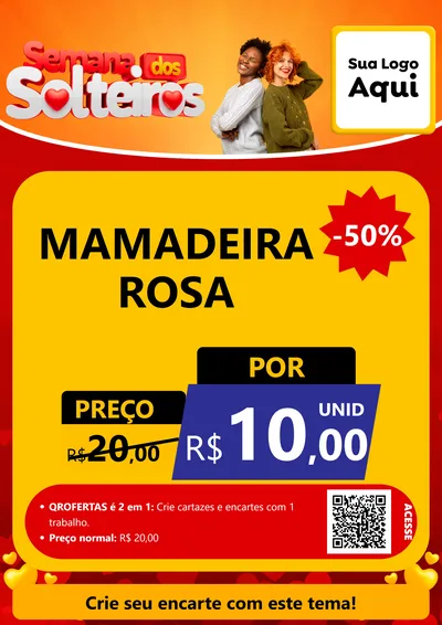 Modelo de Cartaz para Cartaz A4 Vertical com o tema Semana dos Solteiros para Bebês