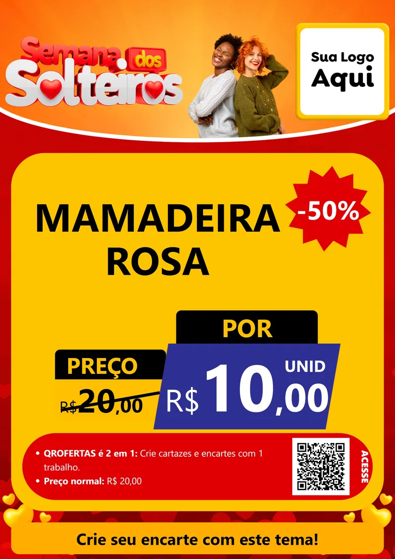 Modelo de Cartaz para Cartaz A4 Vertical com o tema Semana dos Solteiros para Bebês